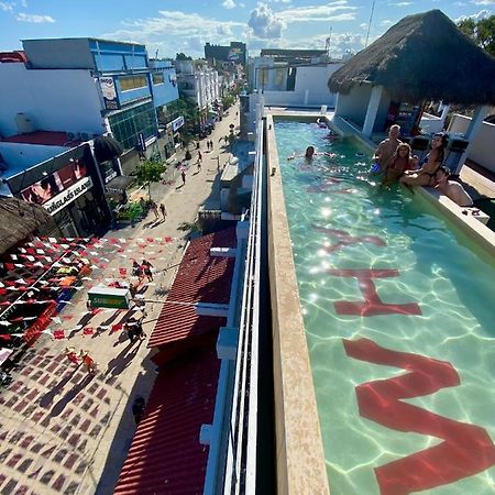Why Not Rooftop Party Hostel Плая-дель-Кармен Экстерьер фото